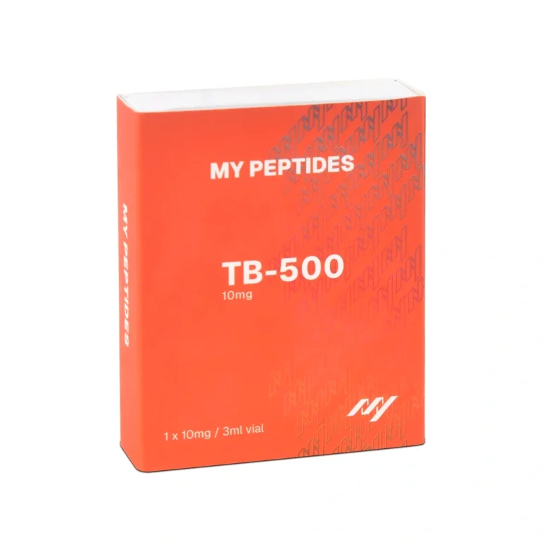 MY PEPTIDES TB-500 packaging illustrating a named catalogue entry.